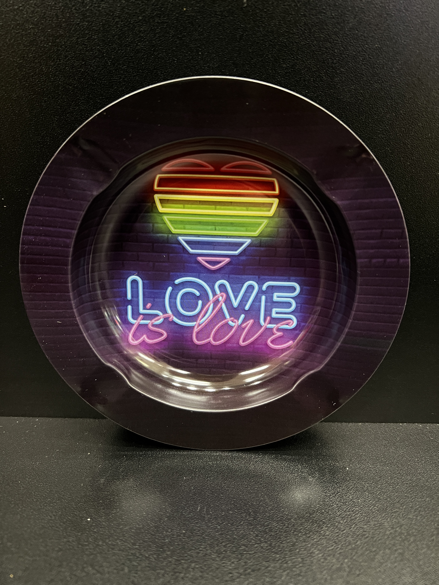Love Is Love Small Metal Ashtray