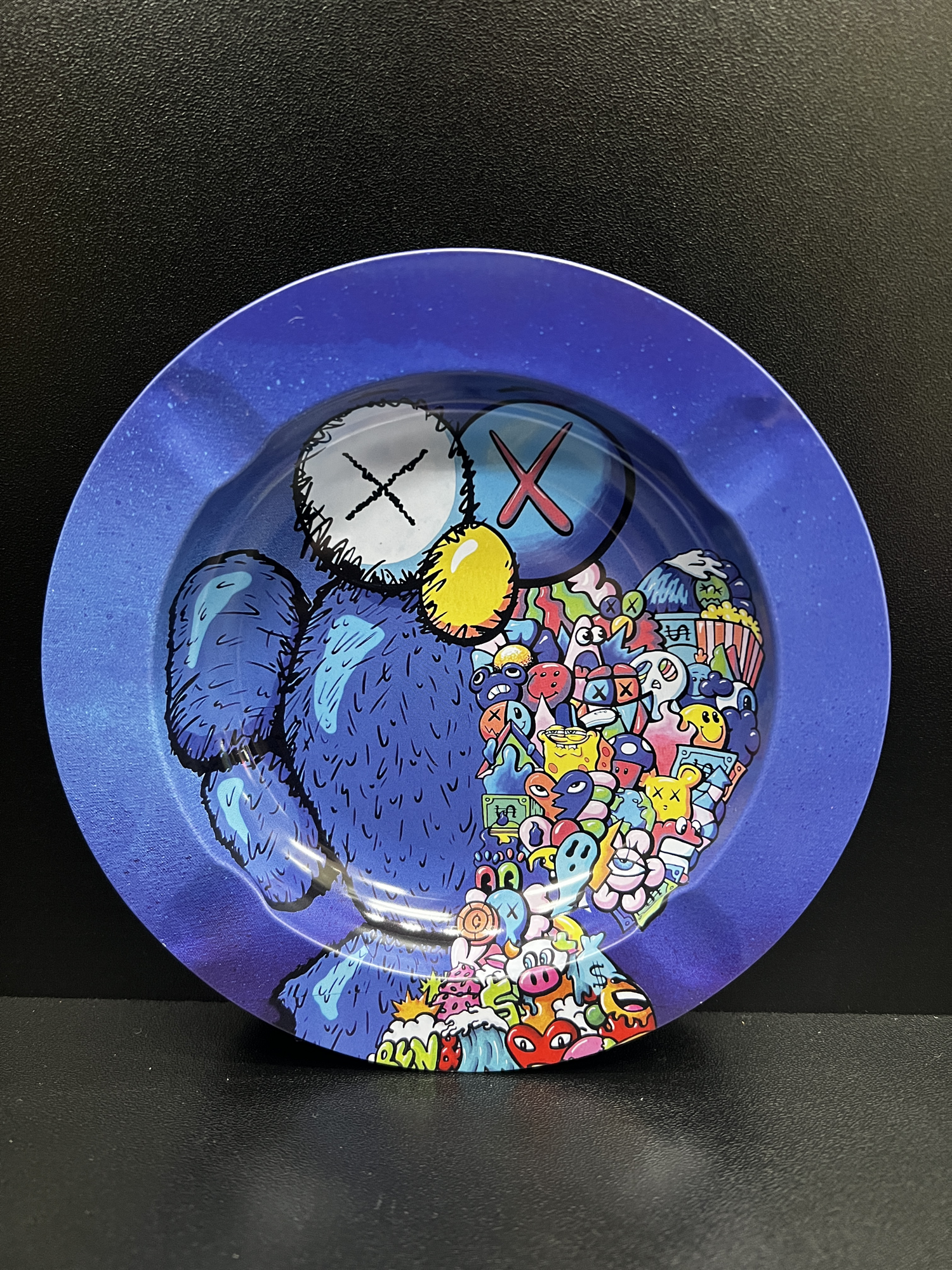 Cookie Monster x KAWS Collab Small Metal Ashtray
