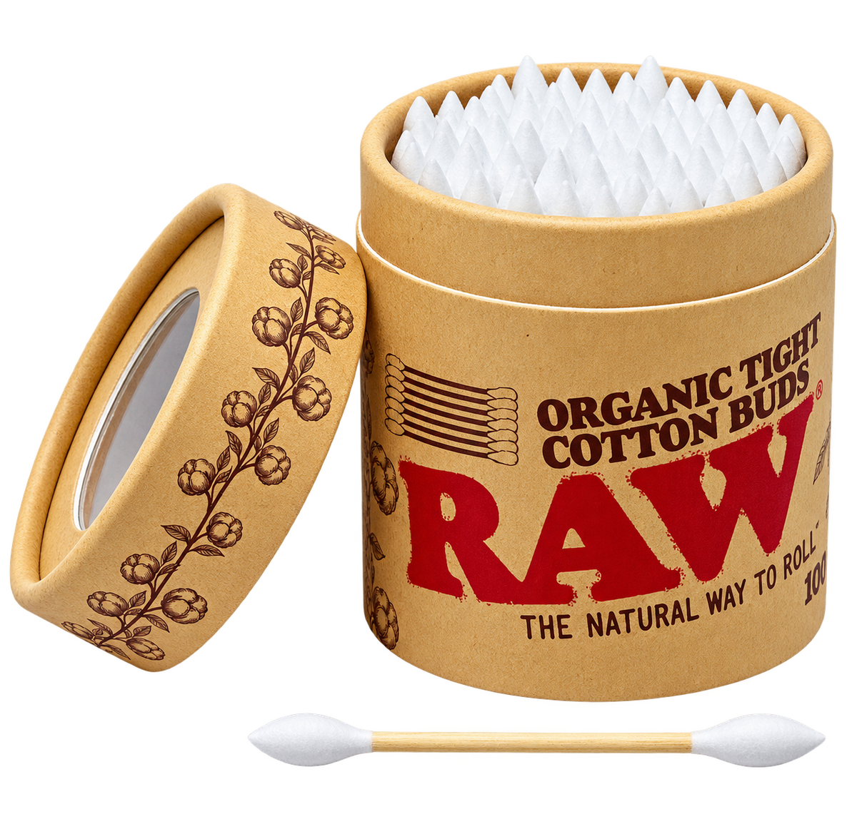 RAW Organic Tight Cotton Buds 100-Pack
