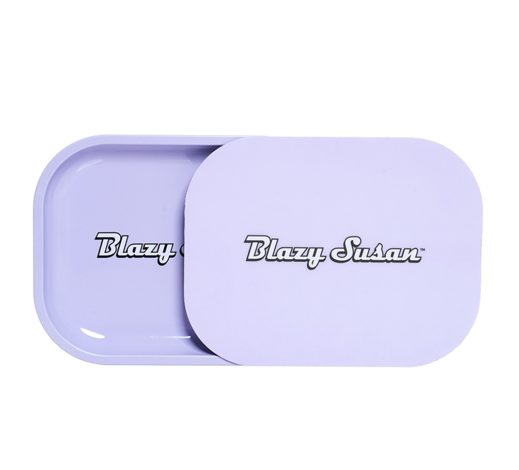 Blazy Susan Purple Magnetic Lid Rolling Tray