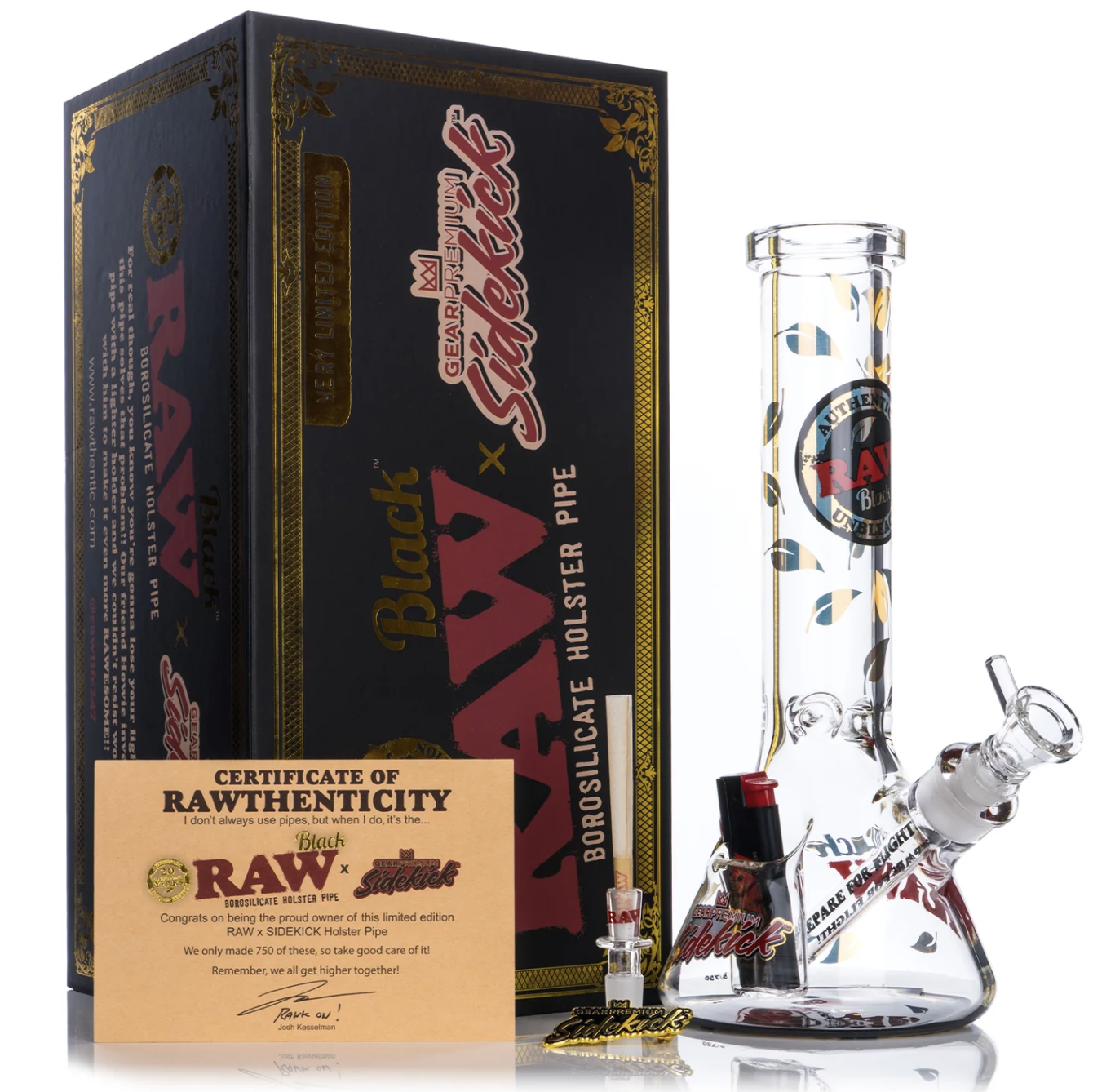 RAW x Gear Premium Sidekick Limited Edition 12" Beaker Water Pipe Kit