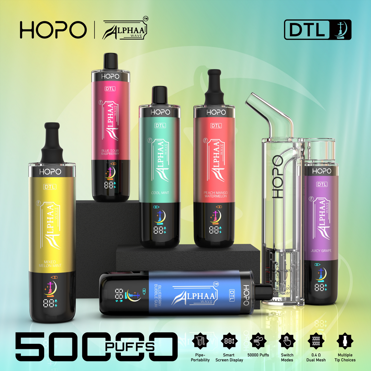 HOPO Hookah DTL 50K Disposable Vape