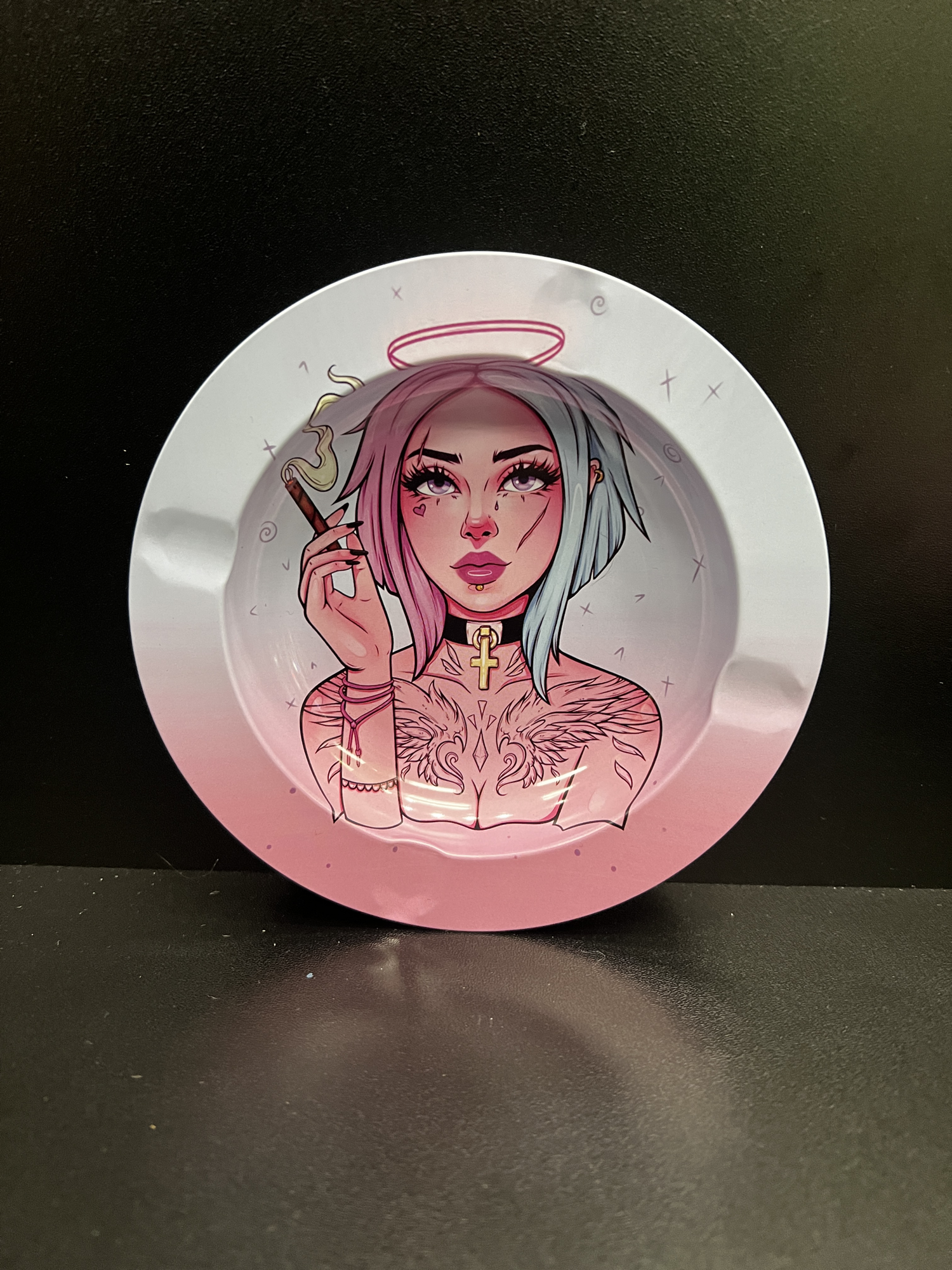 Angel Baddie Small Metal Ashtray