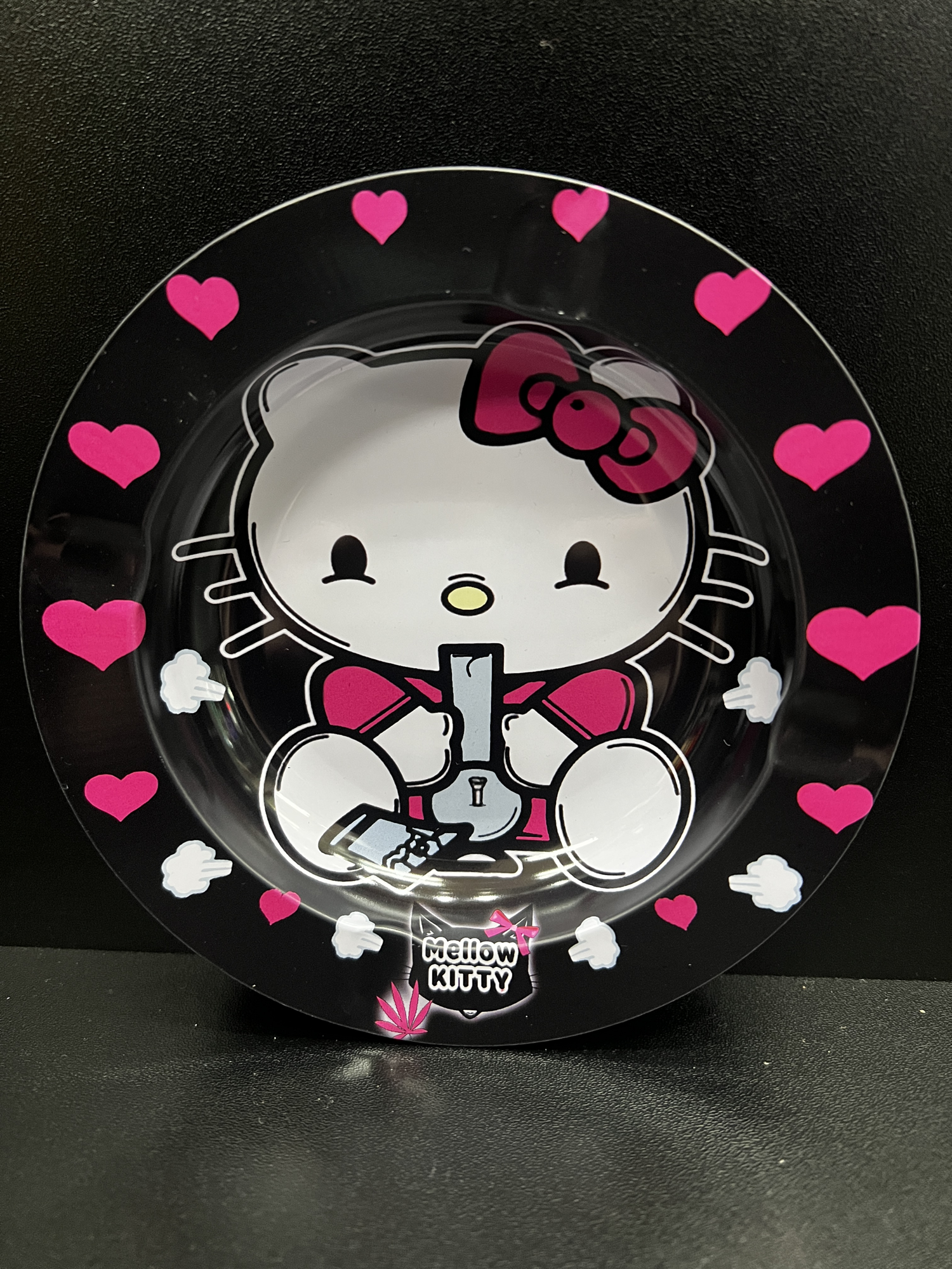 Smoky Kitty Small Metal Ashtray