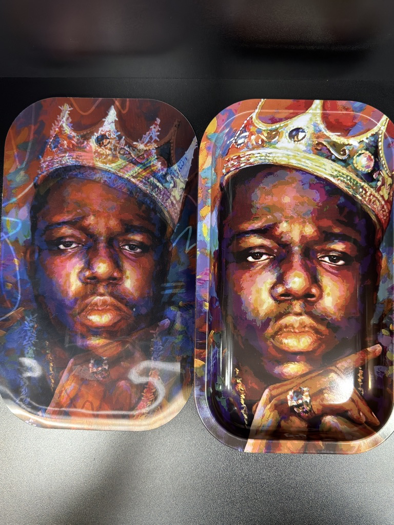 Biggie Smalls Tribute Metal Rolling Tray Set