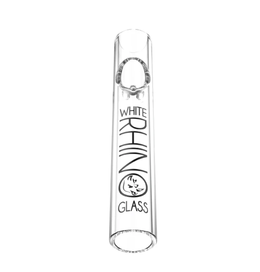 White Rhino Glass Steam Roller Pipe