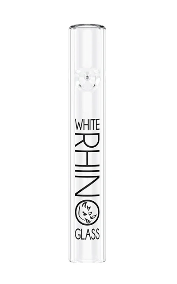 White Rhino Glass Steam Roller Pipe