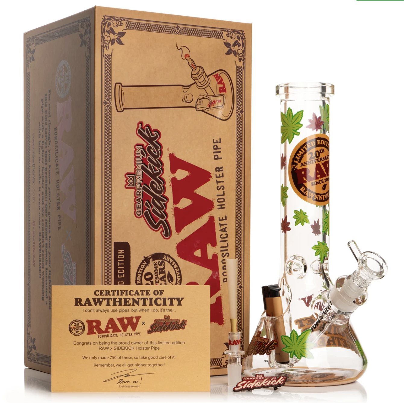 RAW x Gear Premium Sidekick Limited Edition 12" Beaker Water Pipe Kit