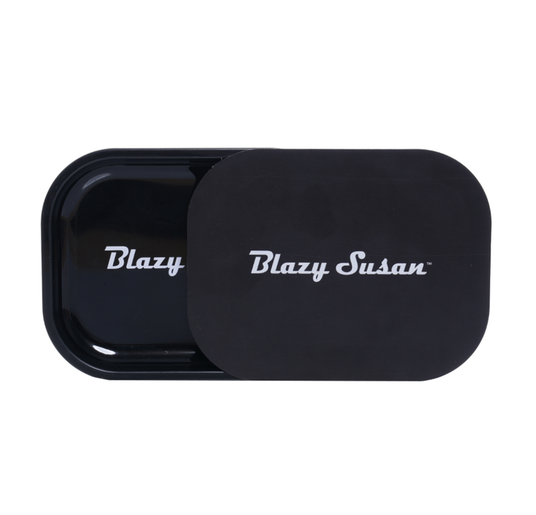 Blazy Susan Black Magnetic Rolling Tray