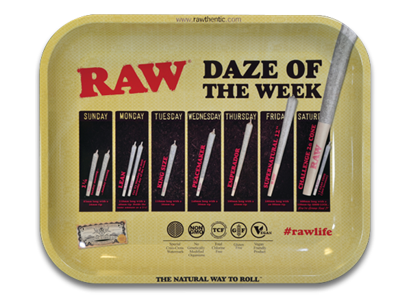 RAW Daze of the Week Metal Rolling Tray