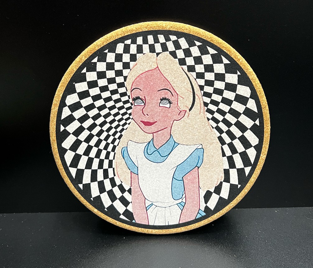 Alice in Wonderland Cork Dab Mat – 7.25" Round