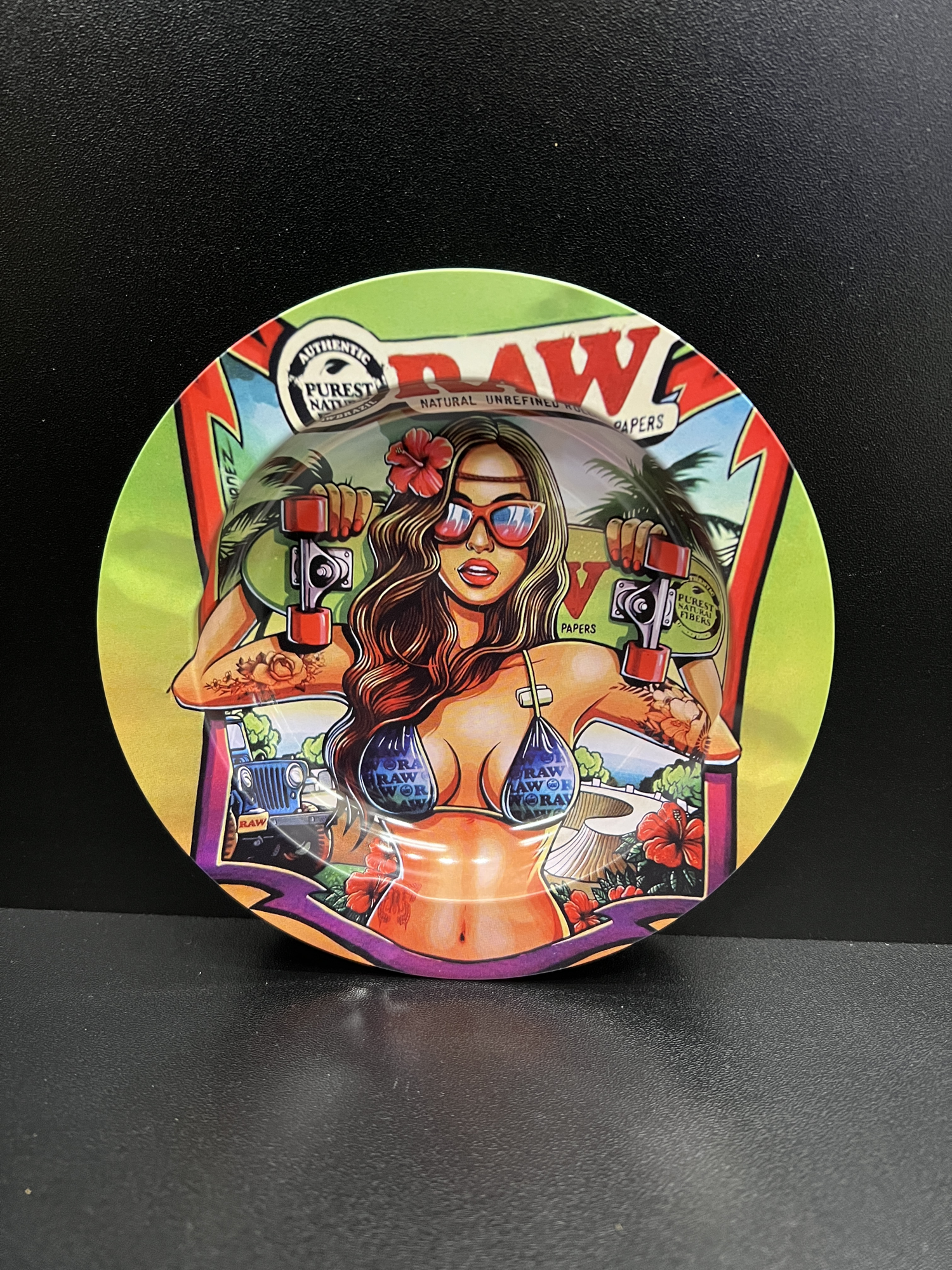 RAW Bikini Design Small Metal Ashtray